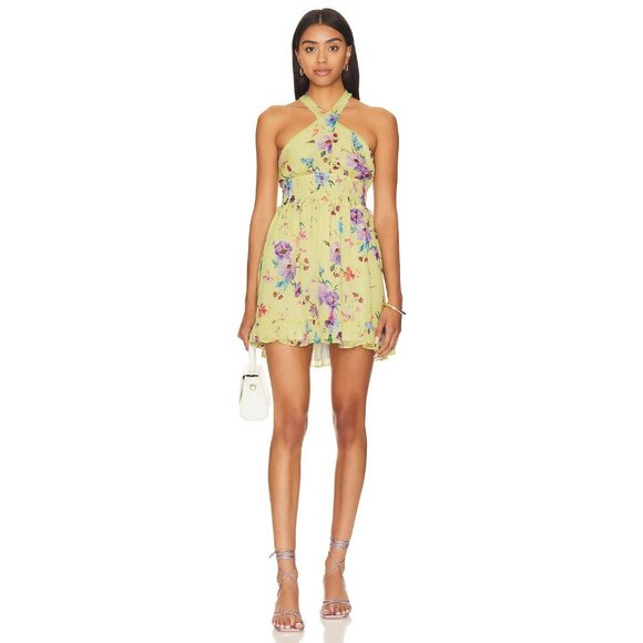 Rays for Days Louise Chiffon Mini Dress Love Bird Floral Womens Size Small - Picture 1 of 9